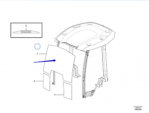 Стекло лобовое верхнее (BL61b/BL71b) VOE15053125