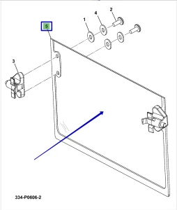 Стекло лобовое нижнее JCB JS (Original) 333/J3878