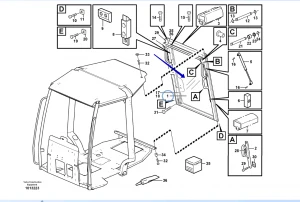 Стекло заднее Volvo (BL61B) VOE11715218